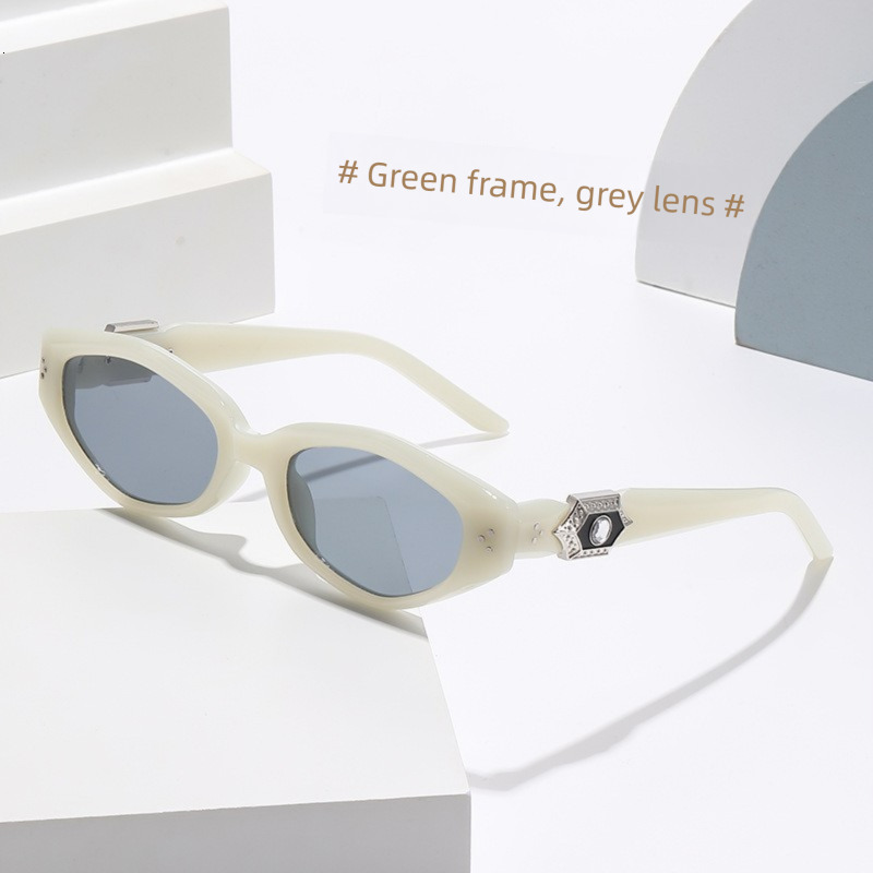 2026 New Designer Luxury Brand Jewelry Series Cat Eye Frame Sunglasses Fashion Multi Purpose Outdoor Sports Korean Sunscreen Light Luxury Sunglasses