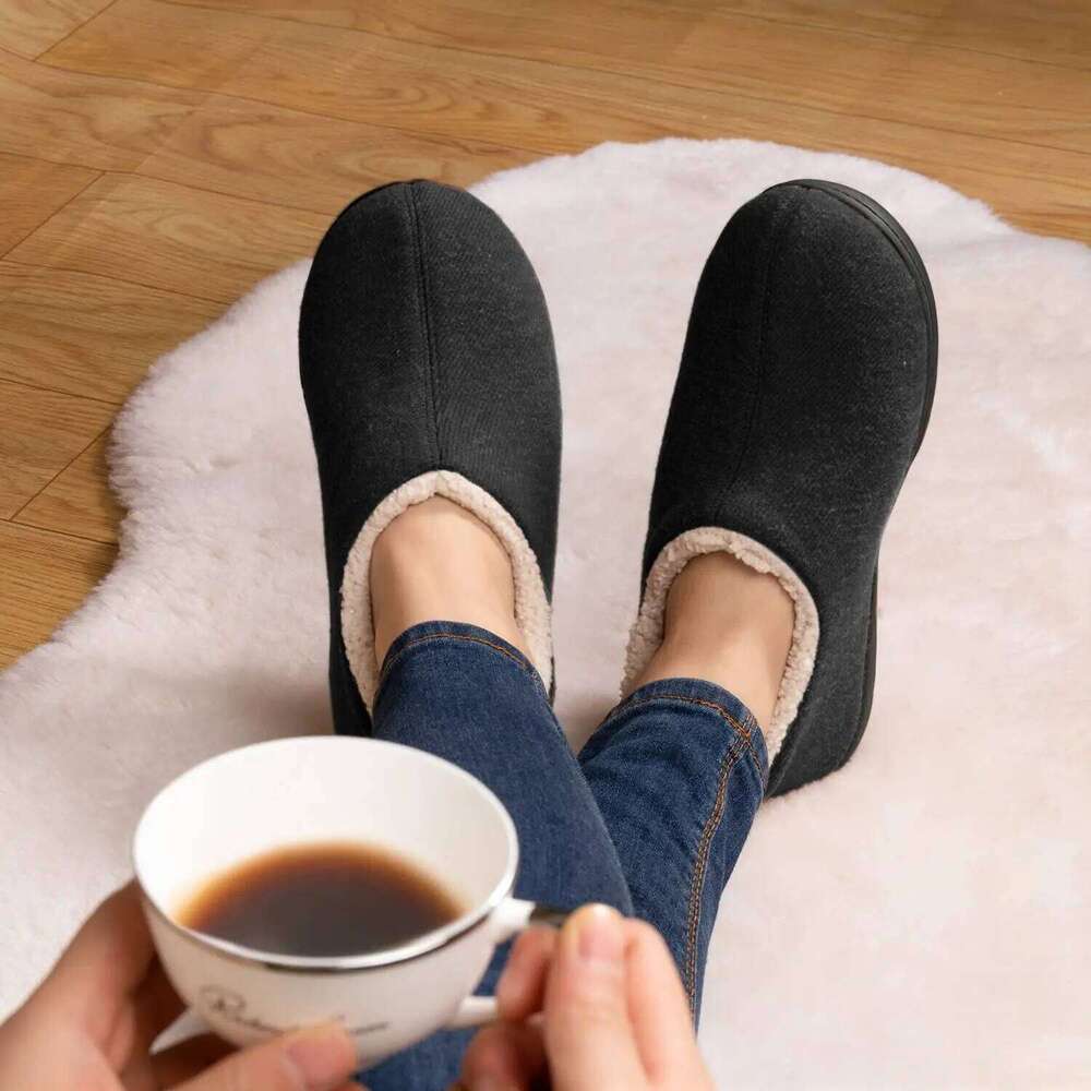 Kidmi Winter For Outdoor New Non-slip Warm Indoor Memory Foam Sole House Slippers Fashion Casual Men Shoes