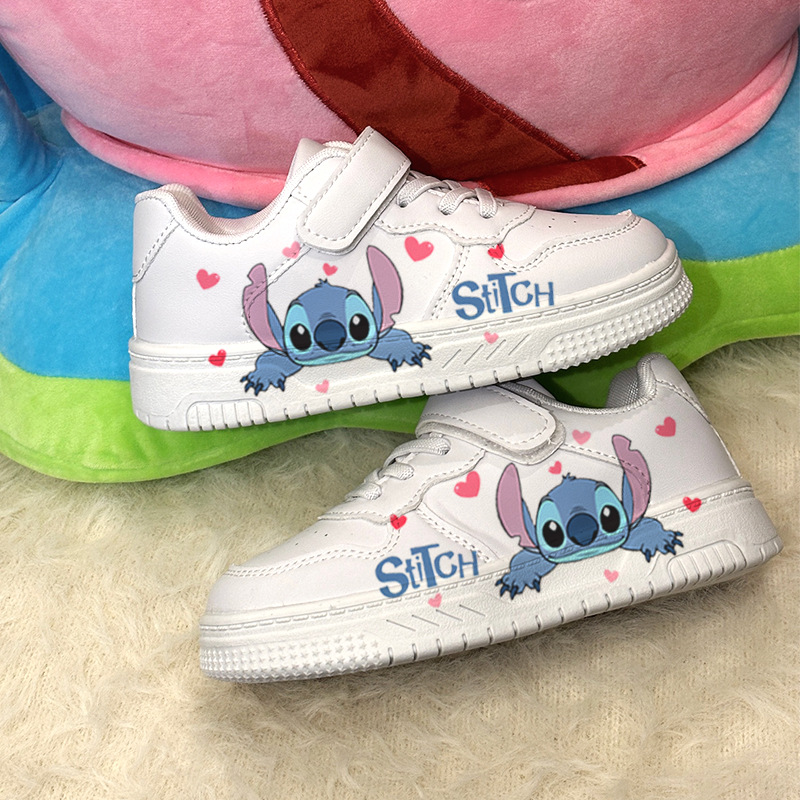 Lilo Stitch Boy Girl Shoes Disney Cartoon White Sneakers Running Sports Shoe for Children Gifts Kids Footwear Everyday Outfits Children Gifts - view 6