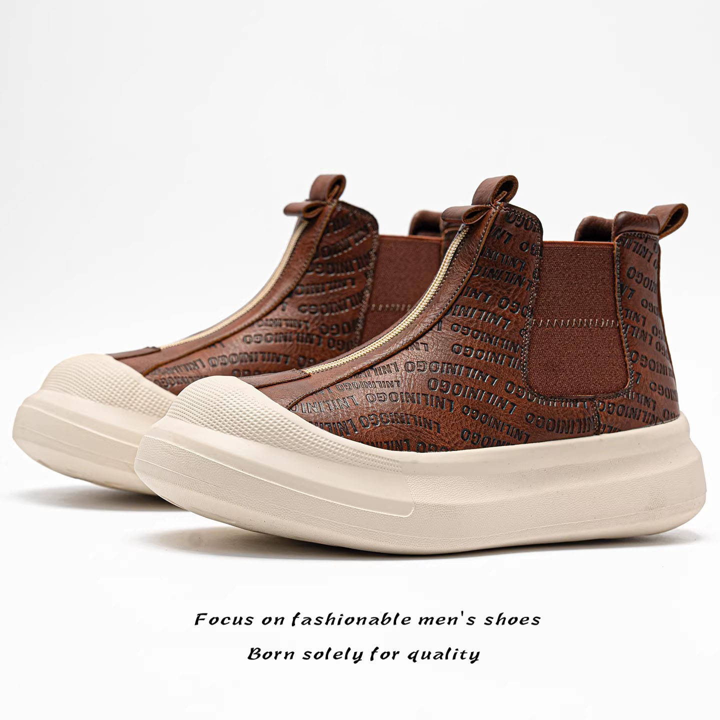 HighTop Sport Loafers Shoes Men's Boots Luxury Brand Handmade Totem Street Men Sneakers Fashion Party Dress Shoe