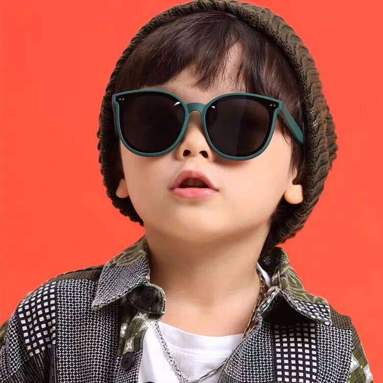 3-12 Years Kids Polarized Sunglasses Boys' Cool Girls Soft TPEE Frame Cat Eye Design Fashion Sun UV400 Protection Oval Glasses Z260304