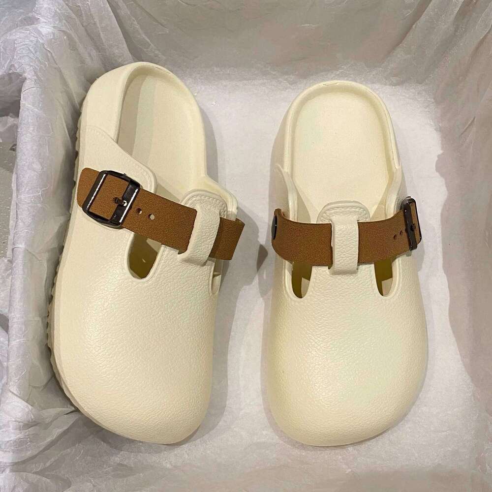 KIDMI New Women Clogs Slippers Soft EVA Garden Outdoor Waterproof Beach Sandals Light Cushioned Nonslip Shoes With Buckle