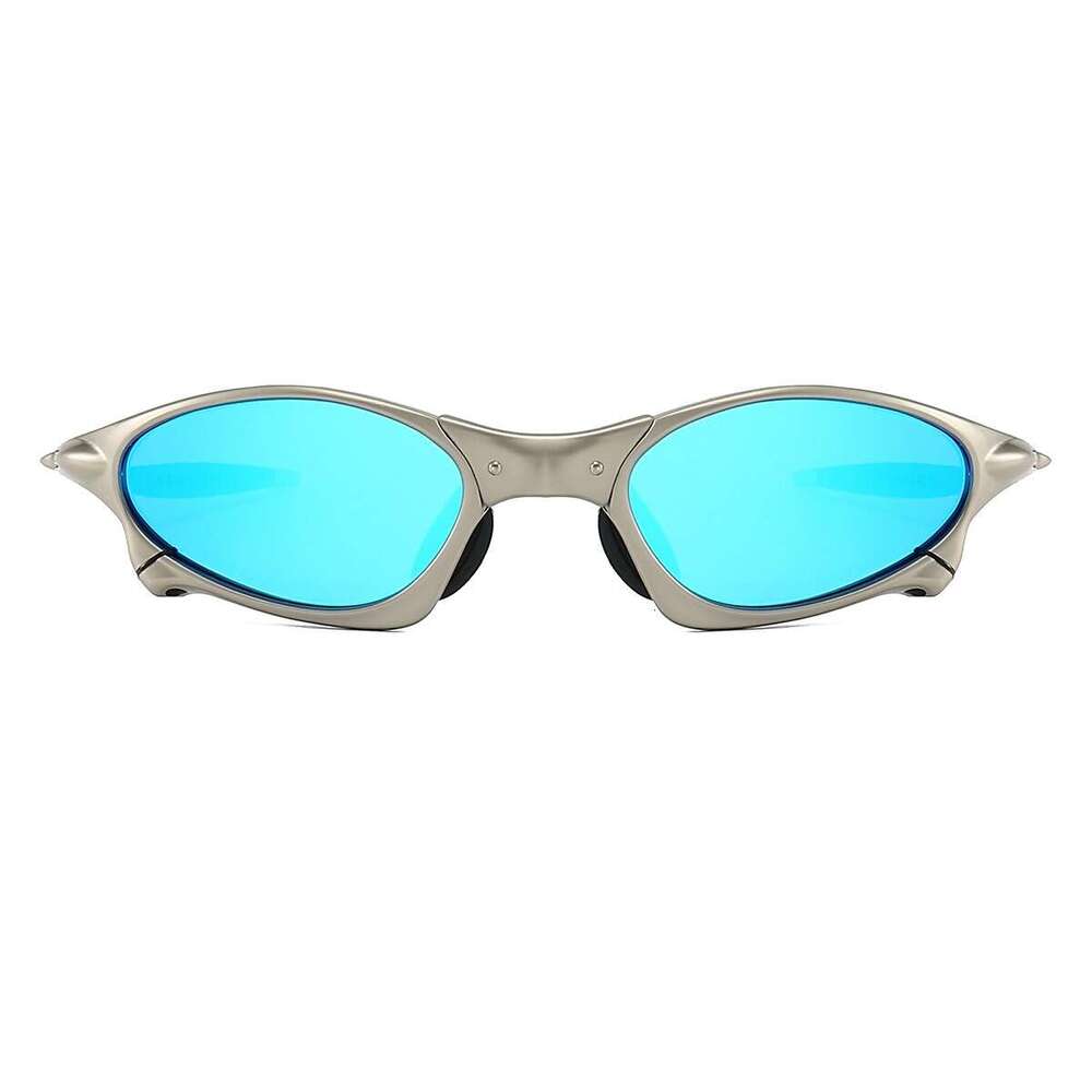 Zinc Alloy Sand Silver Frame European American Polarized For Men And Women Trendy Outdoor Sports Cycling Driving Sunglasses High-Quality