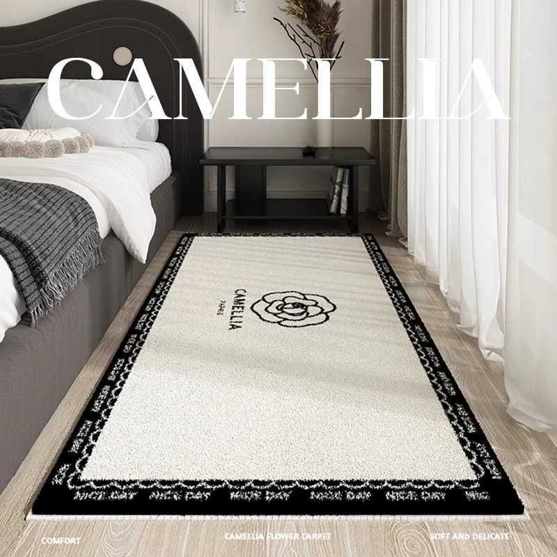 Long Plush Bedside Floor Mat - Thickened Non-Slip Dirt Resistant for Bedroom Living Room StudyT260305