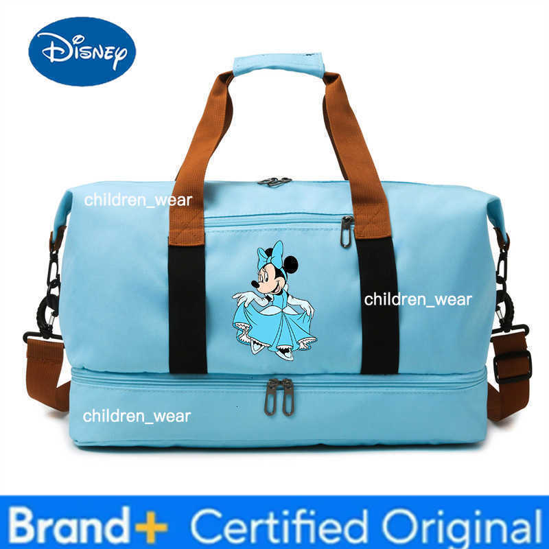 Disney Mickey Travel Bags for Women Large Capacity Mens Sports Bag Waterproof Female Messenger Bag Dry Wet Dropshipping Handbag H260305
