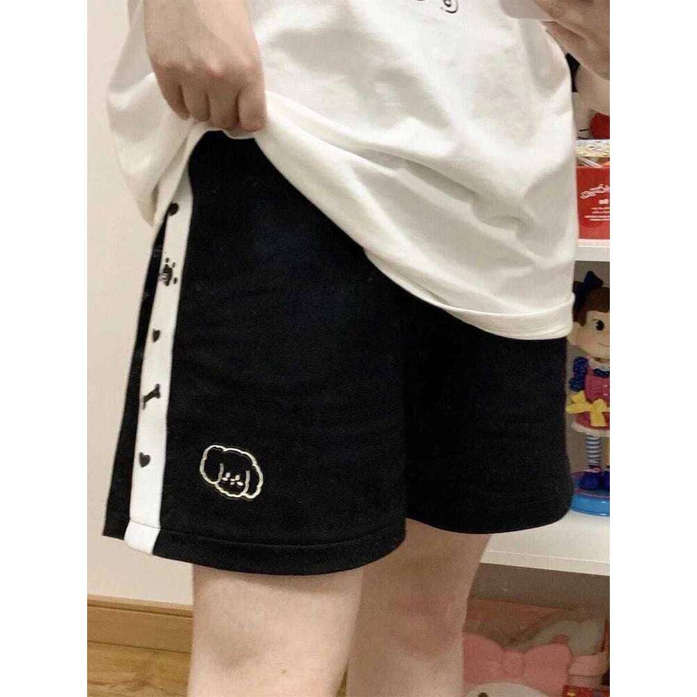 Jmprs Japan Cute Cartoon Print Women Kawaii High Waist Loose Sport Summer Preppy Style Casual Lady Vintage Shorts XJ260305