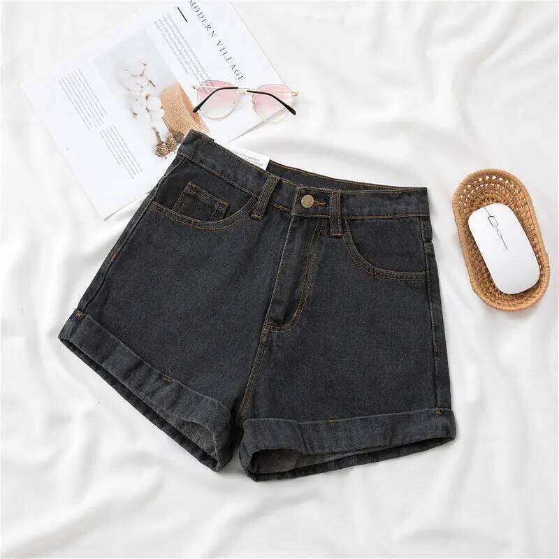 Women Oversize 5xl High Waist Denim Shorts Korean Streetwear Casual Cuffs Jean Short Summer Thin Vintage Baggy Pantalones Cortos XJ260305
