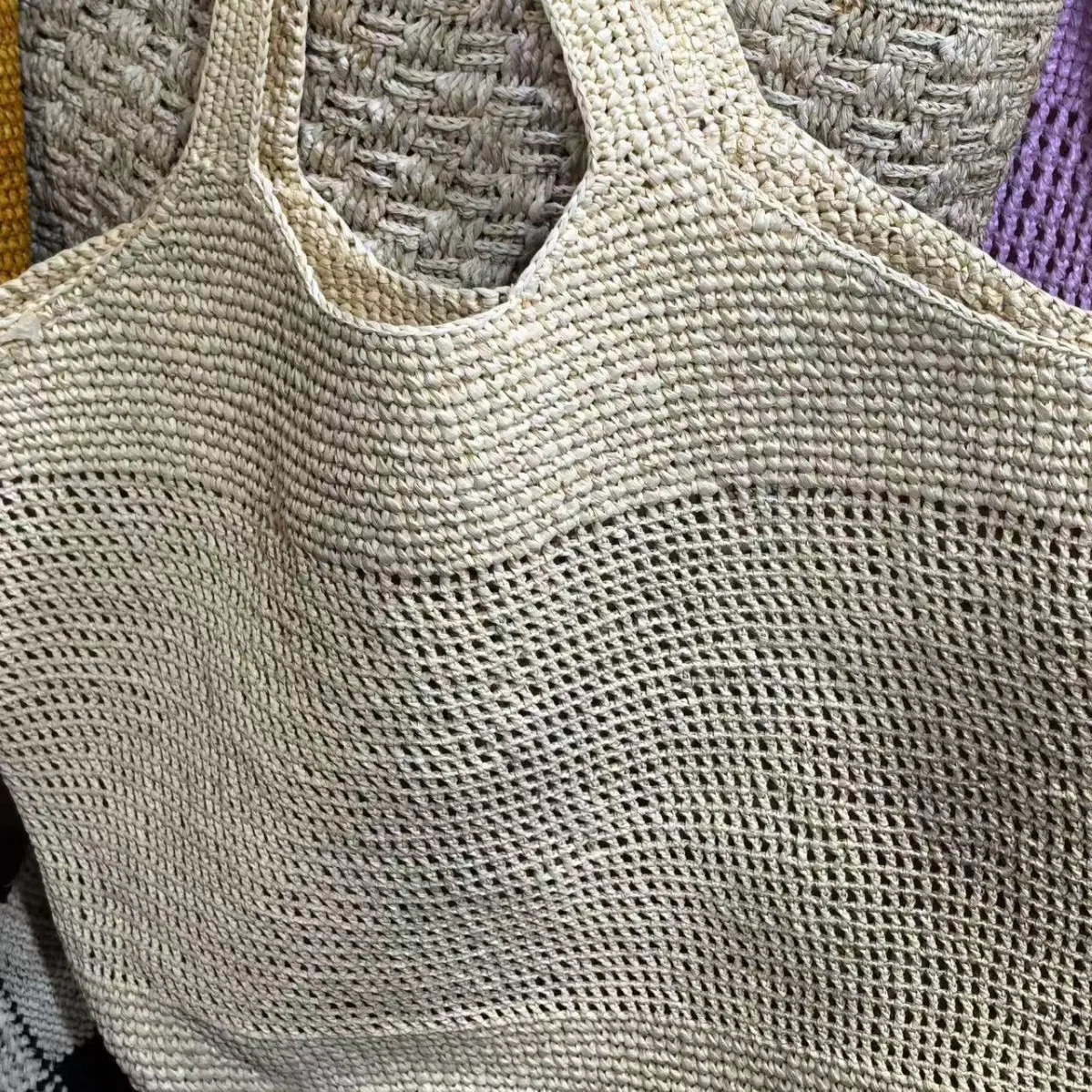 Large Size Woven Straw Handbag Casual Beach Tote Bag Womens Fashionable Style Handcrafted Basket Handbag Soft Square Shape 260303