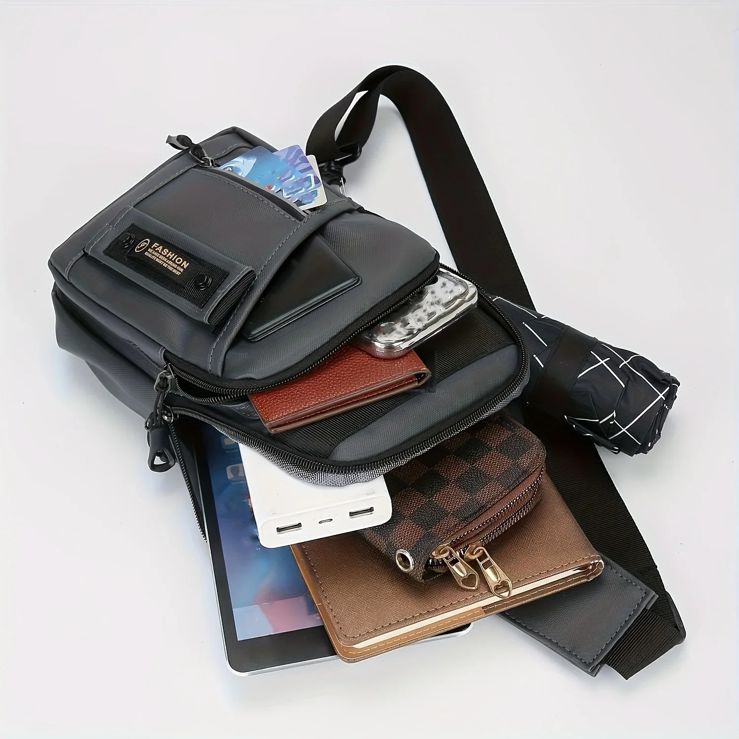 Men Shoulder Bags Chest Bag Multifuncional Crossbody Bags Travel Sling Bag 260305