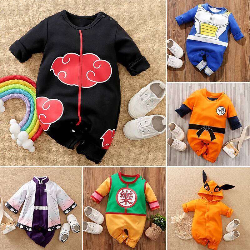 Newborn Baby Anime Cape Style Children Long Sleeve Cotton Bodysuit, Cute Kids Boys Girls Romper Z260304