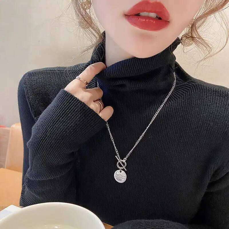 Fashion Solid Color Slim Turtleneck Sweater 2025 Autumn Winter New Casual Versatile Warm Pullovers Long Sleeves Women's Clothing XJ260305