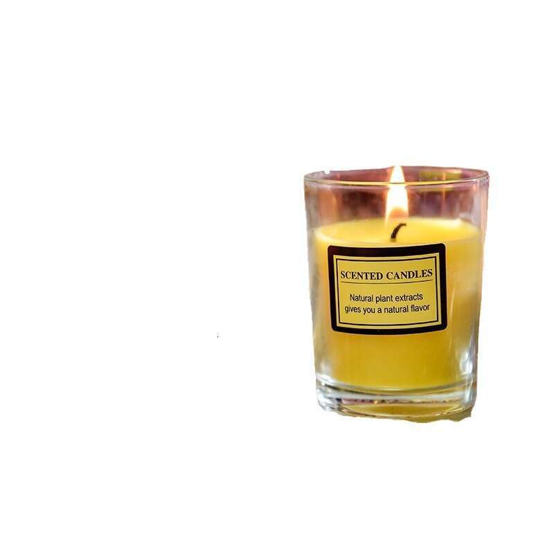 Cross-Border Small Round Colorful Scented Niche Fragrance Plant Essential Oil Smokeless Birthday Candle Cup Gift Wholesale W260305