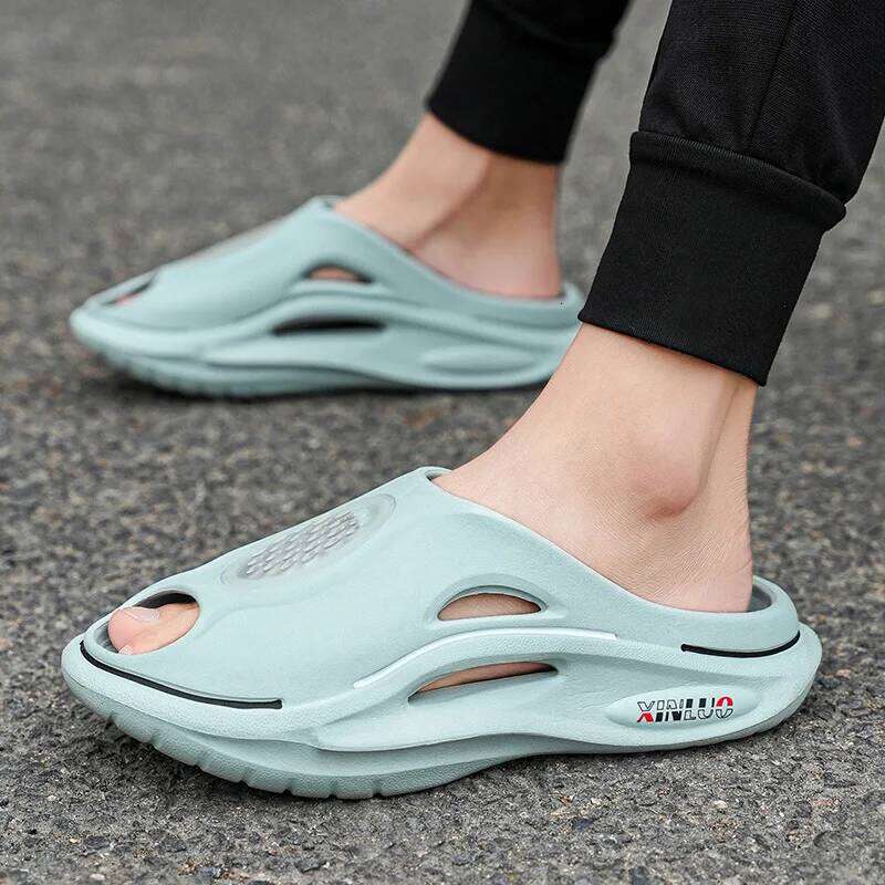 Kidmi Flat Summer Holes Garden Shoes Outdoor Beach Sandals EVA Thick Sole Home Fashion Mens Clogs Slippers