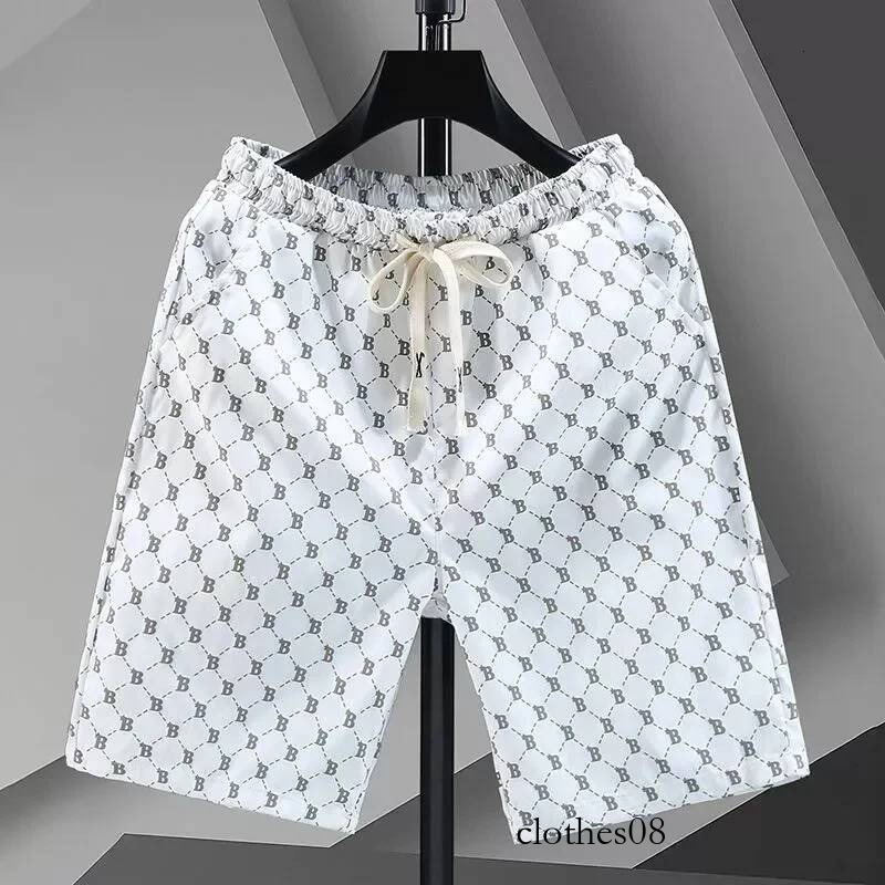 Summer Modern Trend Stylish Men's Star B Full Over Print Casual Quick-dry Beach Comfy Relaxed-Fit Flexible Moto Shorts