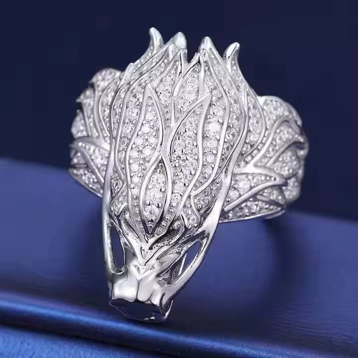 Hot Selling VVS Moissanite 925 Sterling Silver Ring Gold Plated Fine Jewelry Men Women HipHop Style Engagement Ring