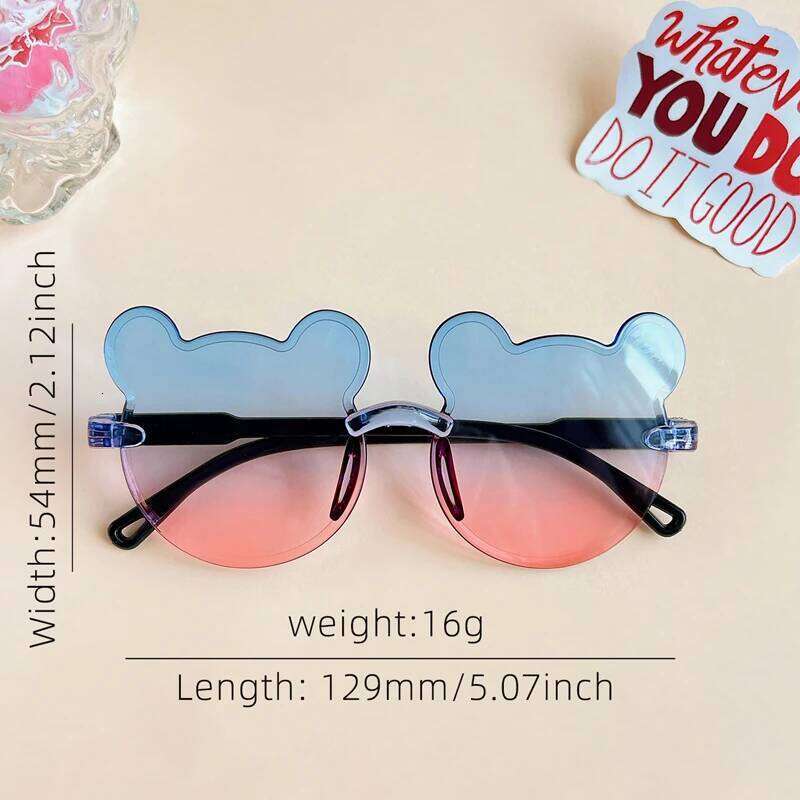 New Children Girls Fashion Cute Bear Shape Colors UV400 Baby Lovely Outdoor Protection Sunglasses Kid Sun Glasses Z260305