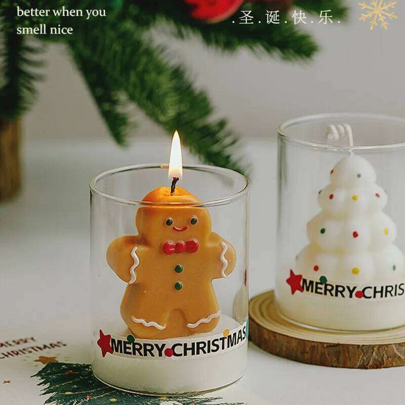 Merry Christmas Scents Candle Holiday Winter Xmas Scented Candles Home Gift for Women and Men W260304 W260305