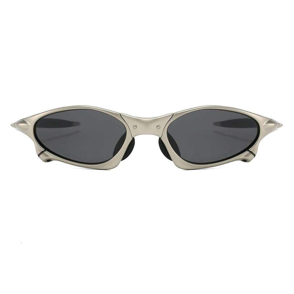 Zinc Alloy Sand Silver Frame European American Polarized For Men And Women Trendy Outdoor Sports Cycling Driving Sunglasses High-Quality