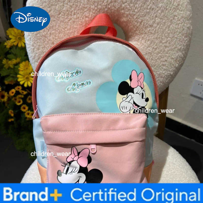Disney Kindergarten Backpack 2025 New Cartoon Cute Minnie Girls Lightweight Double-Shoulder School Bag H260305
