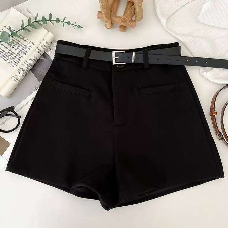 2025 Autumn Winter Woman Suit Short High Waist Show Thin Wide Leg Boots Pants a-Line Skirt Without Belt XJ260305