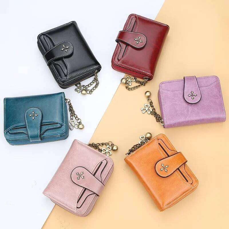 Women PU Leather Short Classic Wallet Premium Quality Card Holder Wallets for Woman Zipper Coin Purse C260304