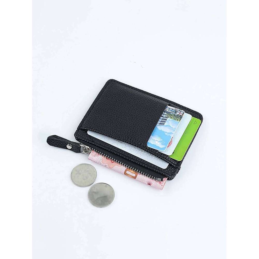 Zipper Holder - Textured Wallet with Card Slots & Cash Pocket, Slim Design, Multi-Functional Organizer for /Cards/Coins C260304