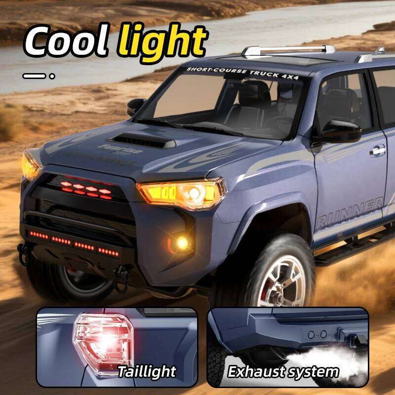 1/18 RC Car 2.4G Remote Control Crawler 4WD Off-Road Climbing Alloy Simulation Model with LED Lights Vehicle Toys HG4-209 Z260304