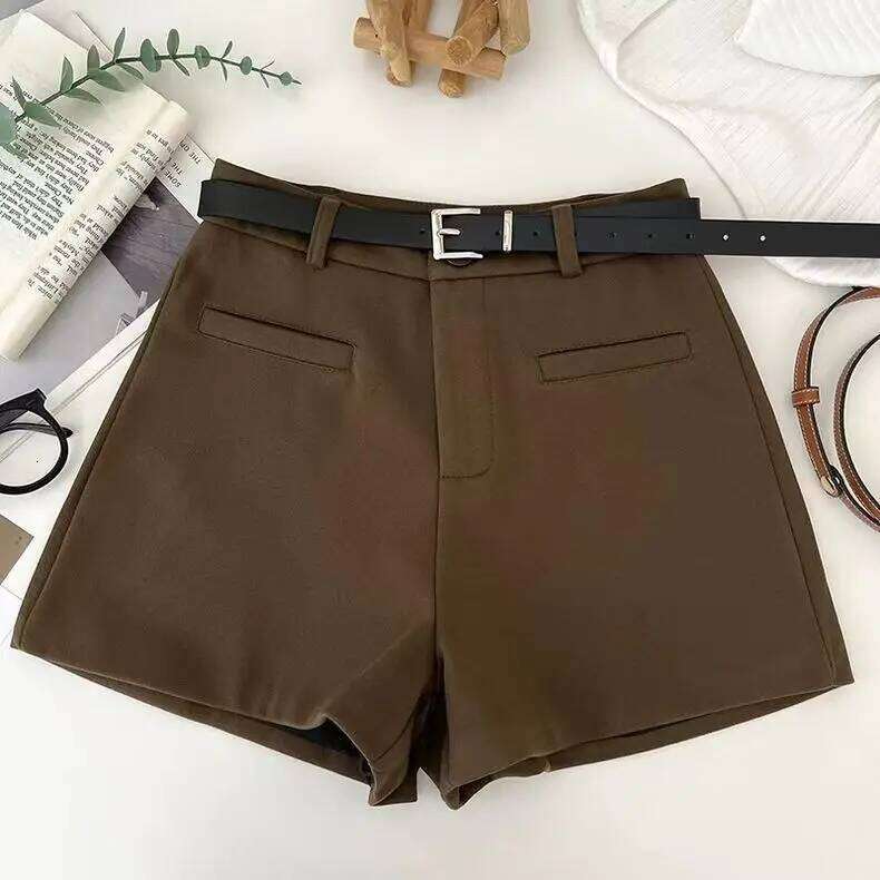 2025 Autumn Winter Woman Suit Short High Waist Show Thin Wide Leg Boots Pants a-Line Skirt Without Belt XJ260305