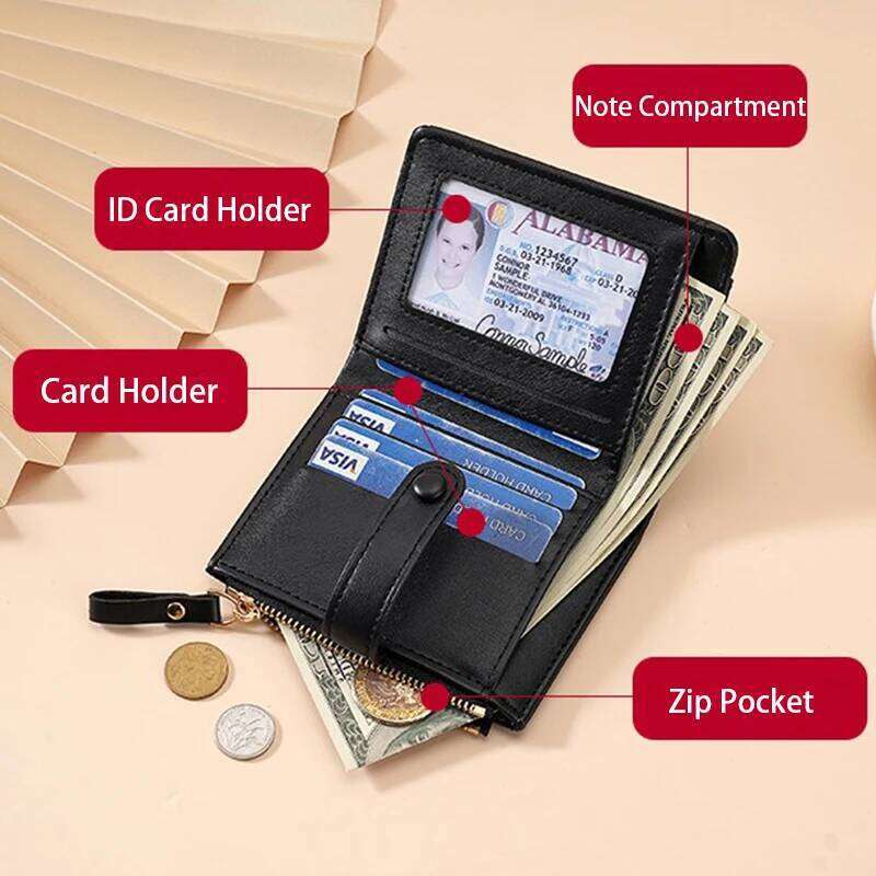 Fashion Women's Wallets PU Leather Crocodile Pattern Purses for Women Cards Holder Wallet and Handbag Short Bifold Purse Ladies C260304