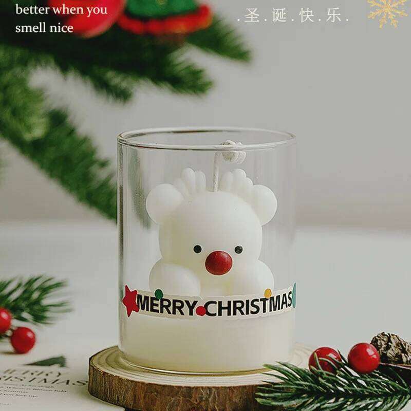 Merry Christmas Scents Candle Holiday Winter Xmas Scented Candles Home Gift for Women and Men W260304 W260305