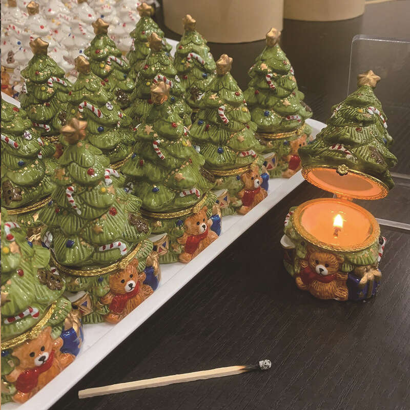 High-End Bear Tree Scented Candle Ornament Indoor Smokeless Soy Wax Best Friend Christmas Gift Souvenir W260305