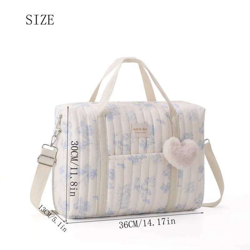 Multifunctional Large Capacity Mommy Women Travel Tote Baby Organizer Diaper Floral Print Shoulder Crossbody Bag Z260304