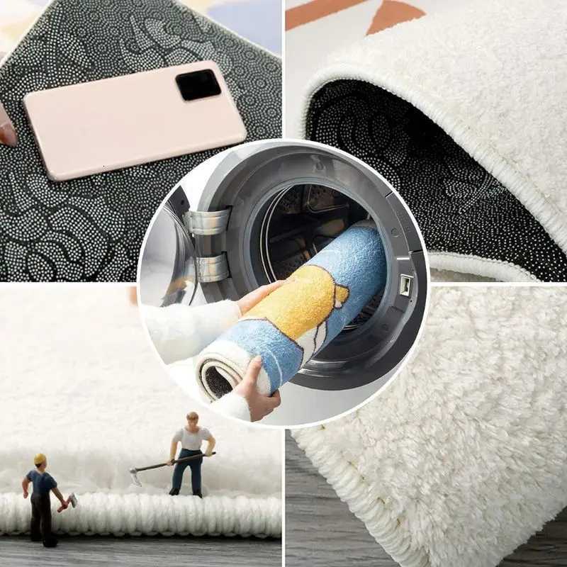 Camellia Fluffy Bathroom Mat Absorbent Non-Slip Soft Comfortable for Bedroom Home DecorT260305