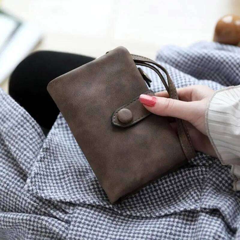 Leather Wallet Women Short Handbag Anti-theft Coin Purse Card Holder Mini Bag 547A C260304