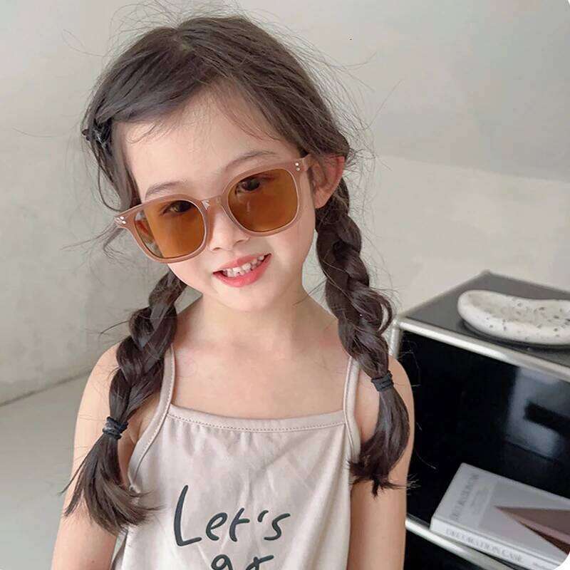 Children Vintage Square UV400 Sun Outdoor Cute Girl Boy Fashion Glasses Protection Classic Kids Sunglasses Z260305