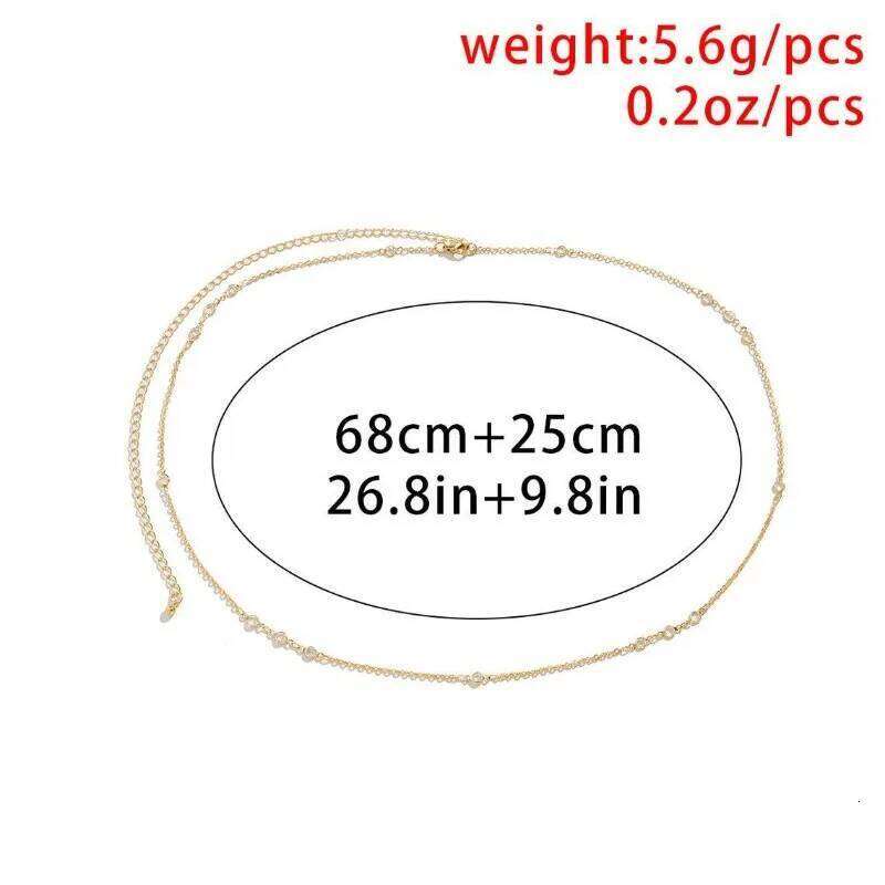 Minimalism Belly Chains for Waist Charm Women Body Chain Jewelry Vintage Trend Beach Vacation Accessories S260304