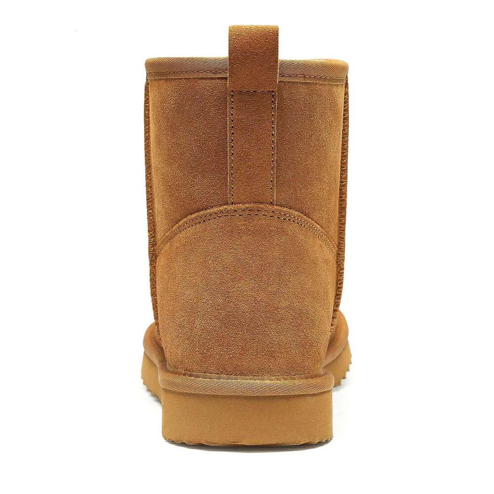Kidmi Suede Plush Shoes Winter Snow Warm Nonslip Mini Cashmere Fuzzy Ankle Women House Cottons Boots
