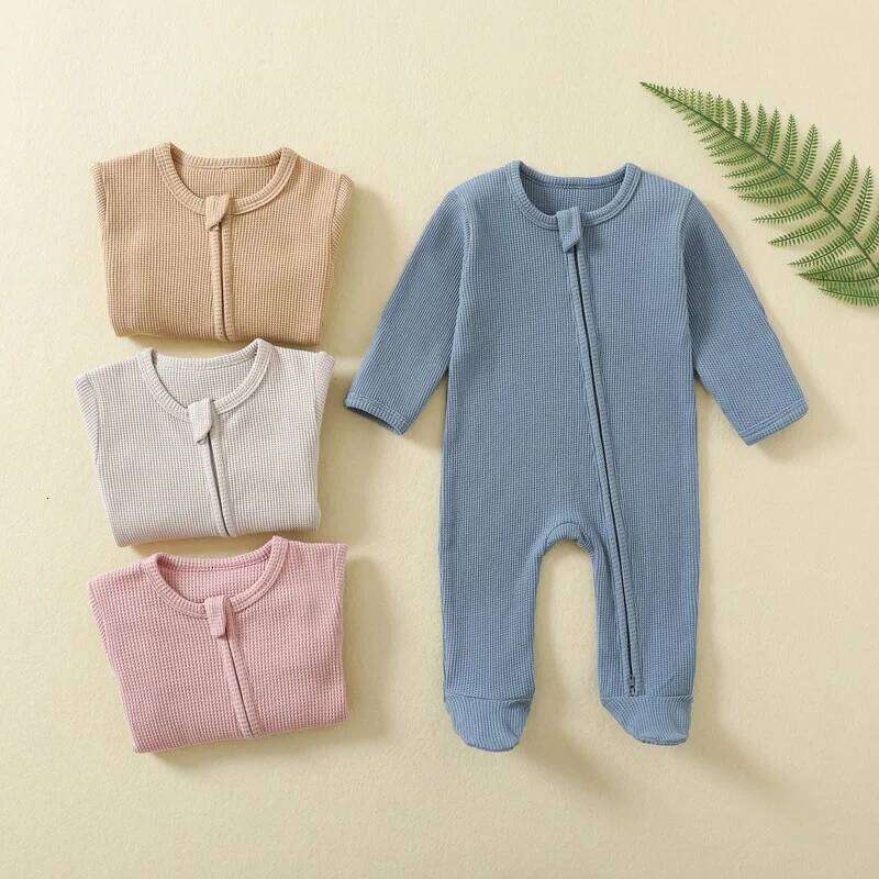 100% Cotton Buy More to Discount Newborn Baby Rompers Jumpers One-pieces Sleepers Jumpsuits Zipper Grows Ropa Bebe Growings Z260304