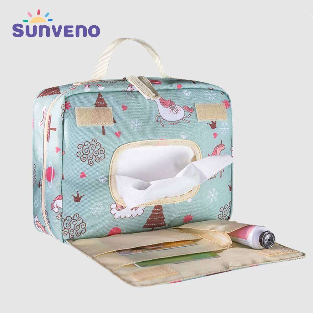 Sunveno Baby Bags Maternity Reusable Fashion Prints Wet Dry Bag for Disposable Diaper 2 Size Z260304