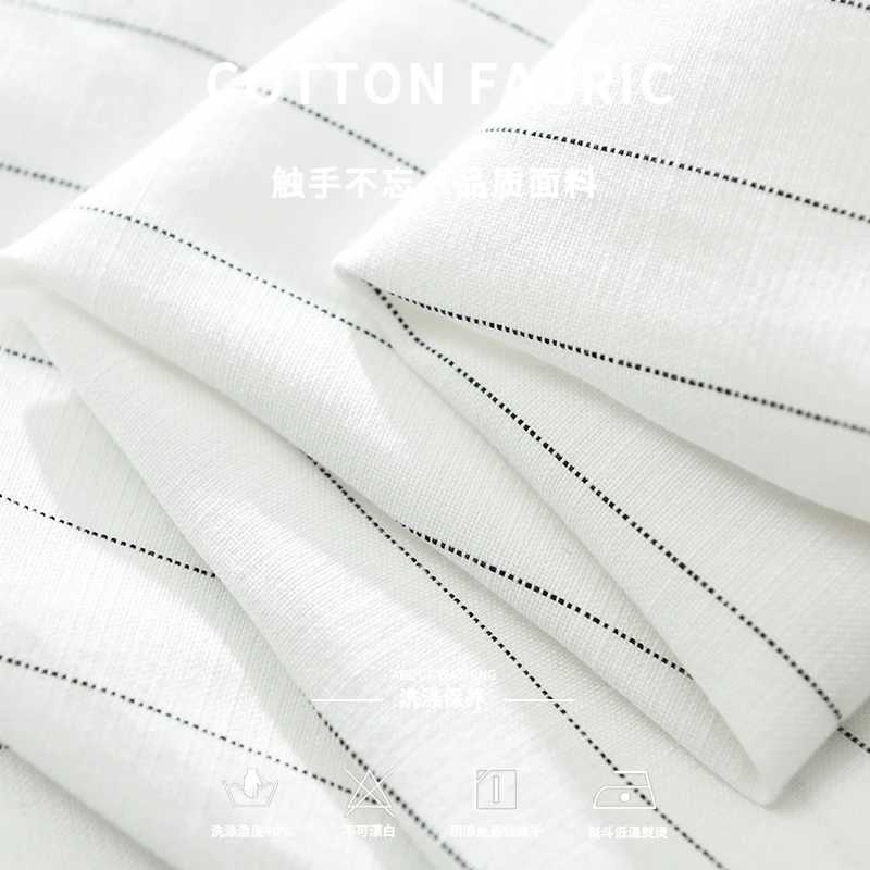 2026 Spring Autumn New Fresh Striped Cotton Long Sleeve Shirt for Men Clothing Comfort Turn-down Collar Tops M260305