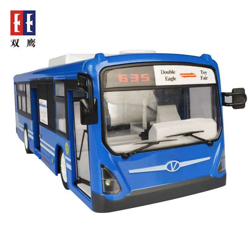 Double E 6Ch Rc for Boys Remote Control Bus Open Door with Sound Light Children Gifts 2.4G Electric Toys Car Model Z260304