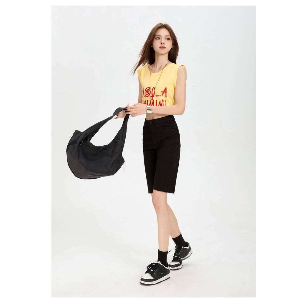 New Summer Thin Mid-length Jeans,Fashionable and Versatile Casual Straight-leg Comfortable Denim Shorts for Women. Cycling Pants XJ260305