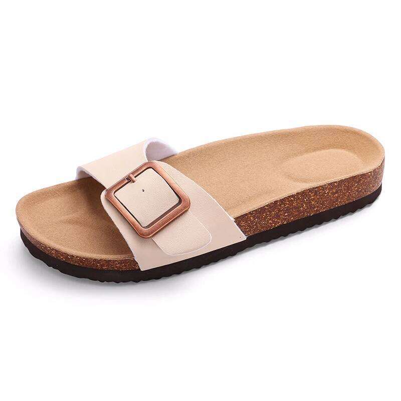 Kidmi Women Sllippers New Indoor With A Metal Buckle PVC Material Comfortable Beach Slippers Breathable Women's Sandals