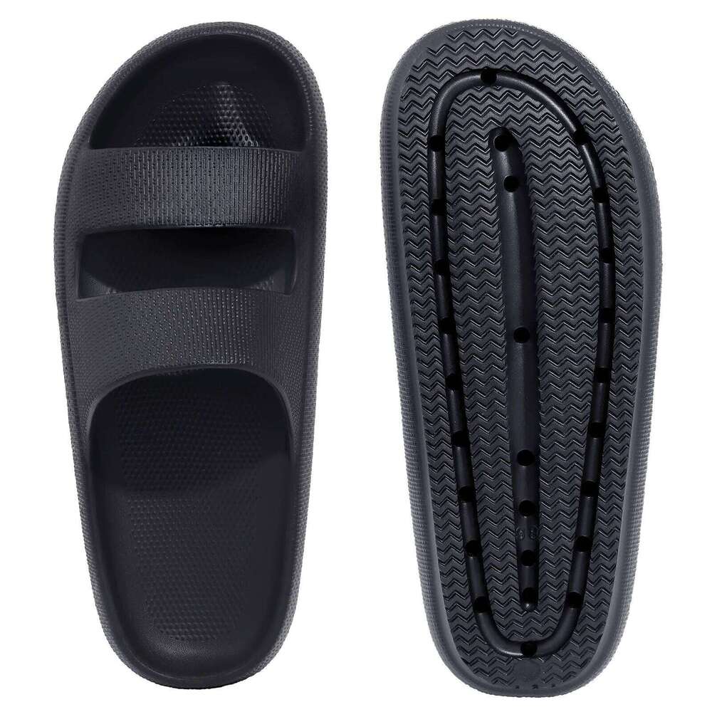 Kidmi Pillow Women and Men Non Slip Quick Drying Shower Slides Indoor Bathroom Sandals Soft Cushion Thick Sole Slippers