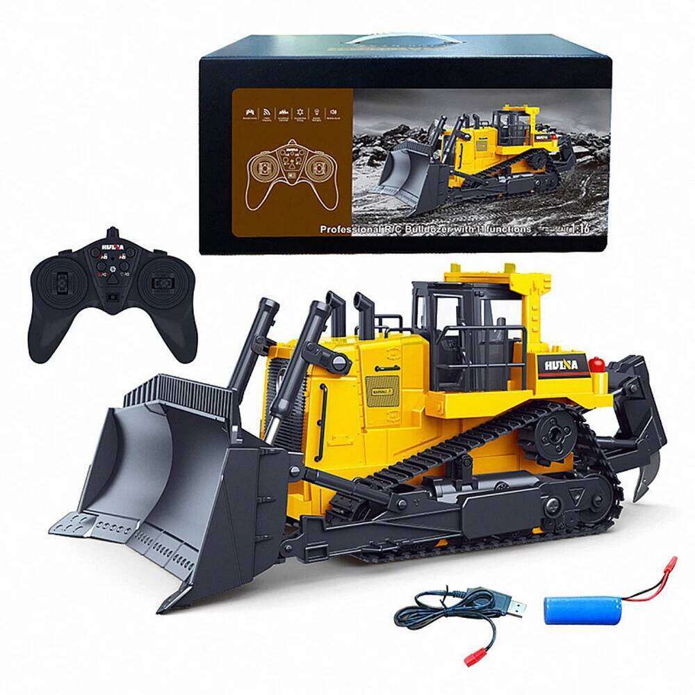 Huina1:16 1554 11 Channels Remote Control Heavy Duty Bulldozer RC Vehicle Electric Toy Gifts For Kids Z260304