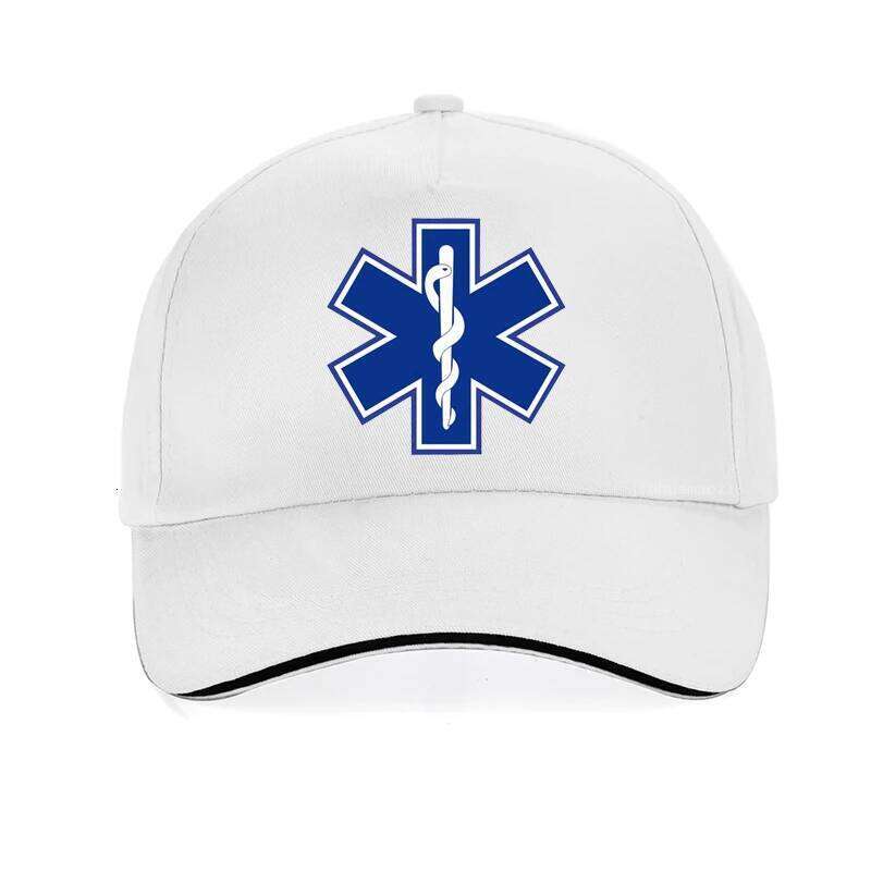 Star of Life Print Hat EMT Paramedic Emergency Medicine Baseball Cap support for those emergency medical profession hats Y260304