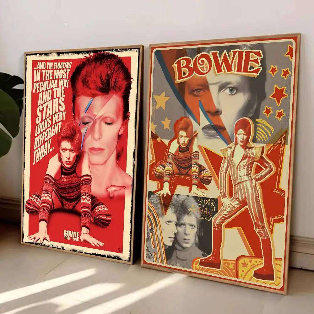 D-David B-B-Bowie Poster High-definition art sticker Self adhesive waterproof home decoration 26L0305