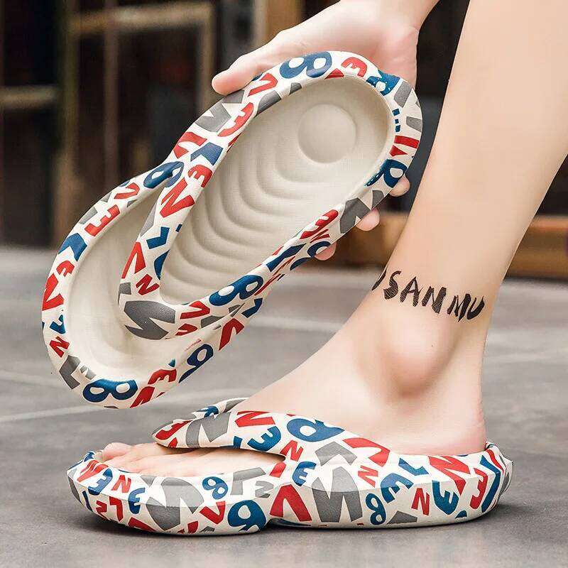Women Beach Flip Flops Indoor Outdoor Lovers Platform Slippers Summer Shoes Women's Sandal Thick Sole Female Male Fashion Slides