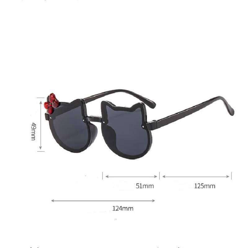 Cat Ears For Kids Girls Boy Outdoor Sun Children Cute Animal Cartoon Sunglasses Protection Glasses Z260304