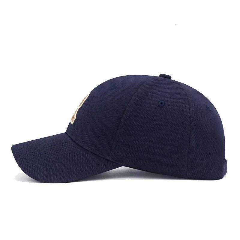 Brand New R Letter Gold Thread Embroidery Elastic Pineapple Cloth Material Thick and Durable High Quality Baseball Cap Y260304